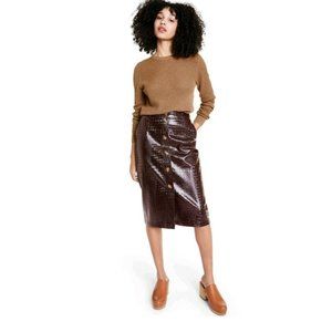 Rachel Comey For Target Brown Faux Leather Snake Skin Aline Size 6 nwt